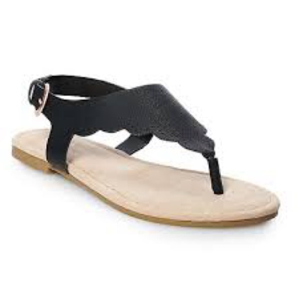#64 LAUREN CONRAD Navy Blue Sandals Size 8.5